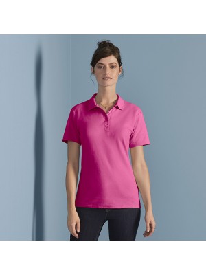 Plain Women's softstyle double piqué polo Gildan 177 GSM